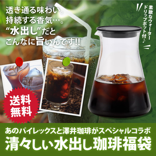 送料無料本格水出しコーヒーセットイワキ　ウォータードリップコーヒーサーバー水出しコーヒー福袋 ※冷凍便不可